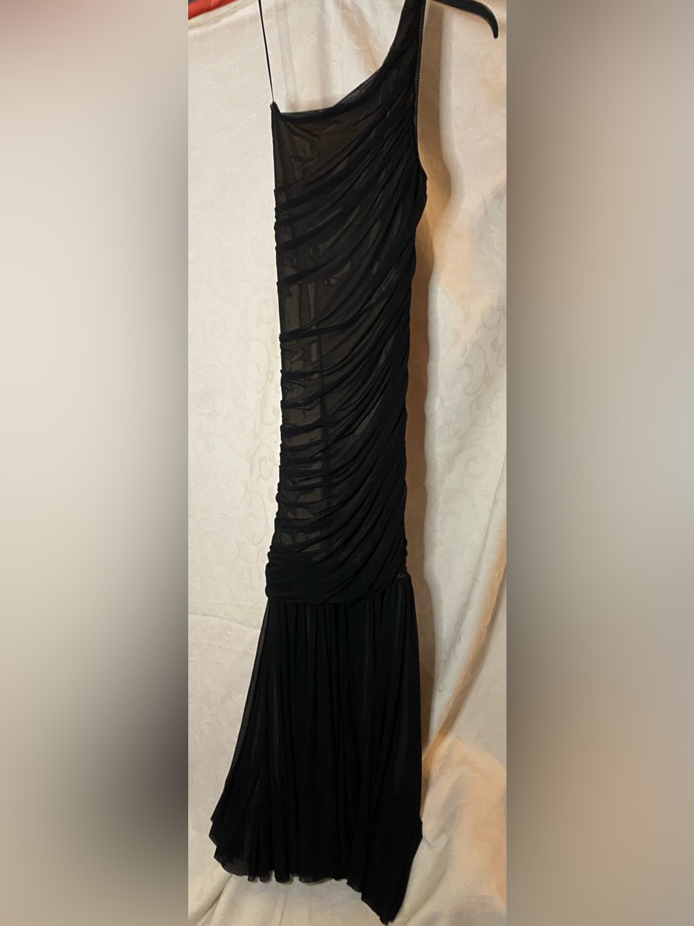 NWT Vici In My Arms Ruched Mesh Maxi Black Dress - Picture 14 of 16